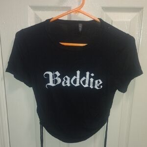 Vintage Black Baddie Crop Top   (Made In The USA)